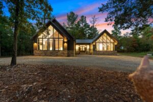 what does a log cabin roof look like